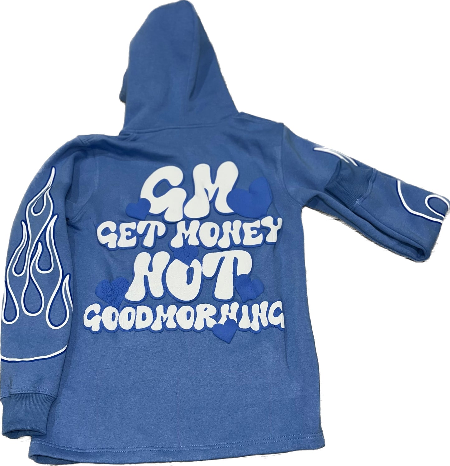 " GET MONEY" BLUE HOODIE